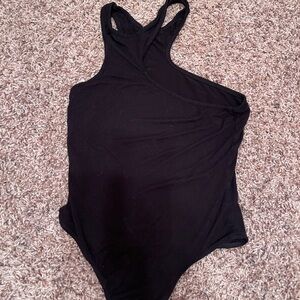 Asymmetrical bodysuit top